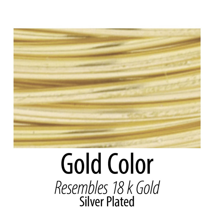 , 20 Gauge Silver Plated Tarnish Resistant Colored Copper Craft Jewelry Wrapping Wire Gold Color, 25 ft