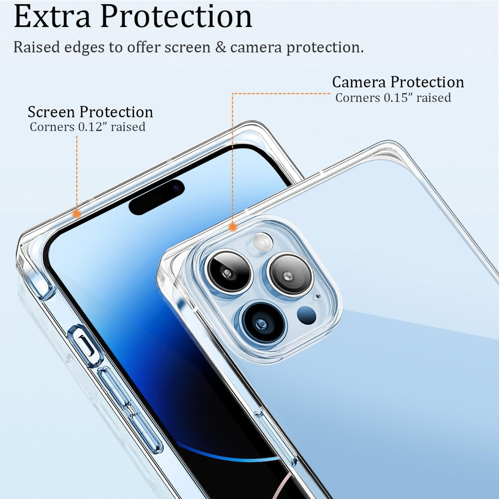 for iPhone 13 Pro Max Case, Clear Square Design Soft TPU Protective Phone Case with Reinforced Squared Corners for iPhone 13Pro Max,Clear