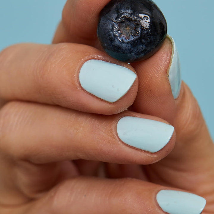 - Plant-Based Chip Free Nail Lacquer - Non Toxic, Bio-Sourced, Long-Lasting, Strengthening Polish - Hula Girl (Sky Blue) - 0.41oz