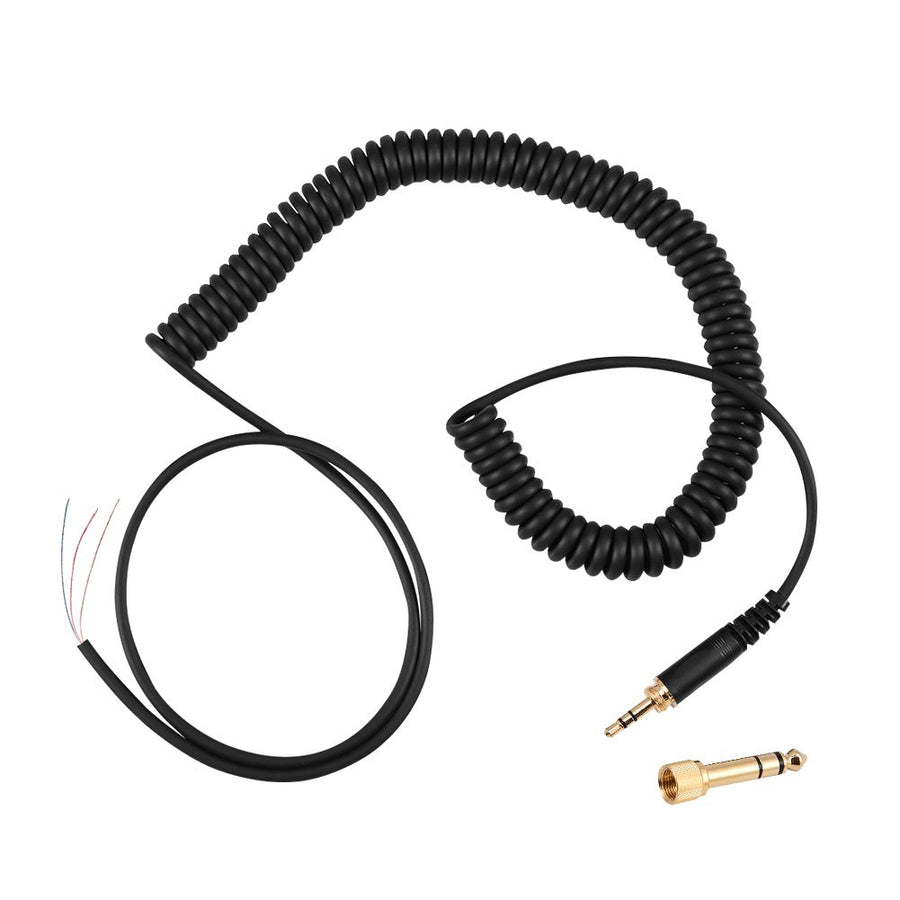 Replacement 3.5mm Male Plug to Bare Wire Open End, 3.5mm Plug Jack Connector Audio Cable for Beyerdynamic 770/770PRO/990/990PRO Headphones Repair, with 6.35mm Plug
