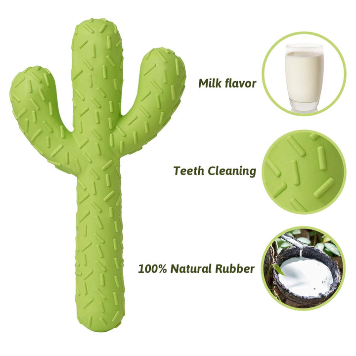 Dog Chew Toys for Aggressive Chewers, Durable Rubber Cactus Tough Toys for Training and Cleaning Teeth, Interactive Dog Toys for Small/Medium Dog