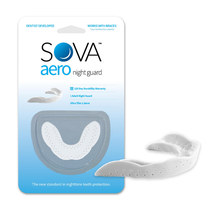 Aero Night Guard - 1.6mm Thin - Custom-Molded Fit - Protects Against Nighttime Teeth Grinding & Clenching - Odor & Taste Free - Remoldable Up to 20 Times - Non Toxic