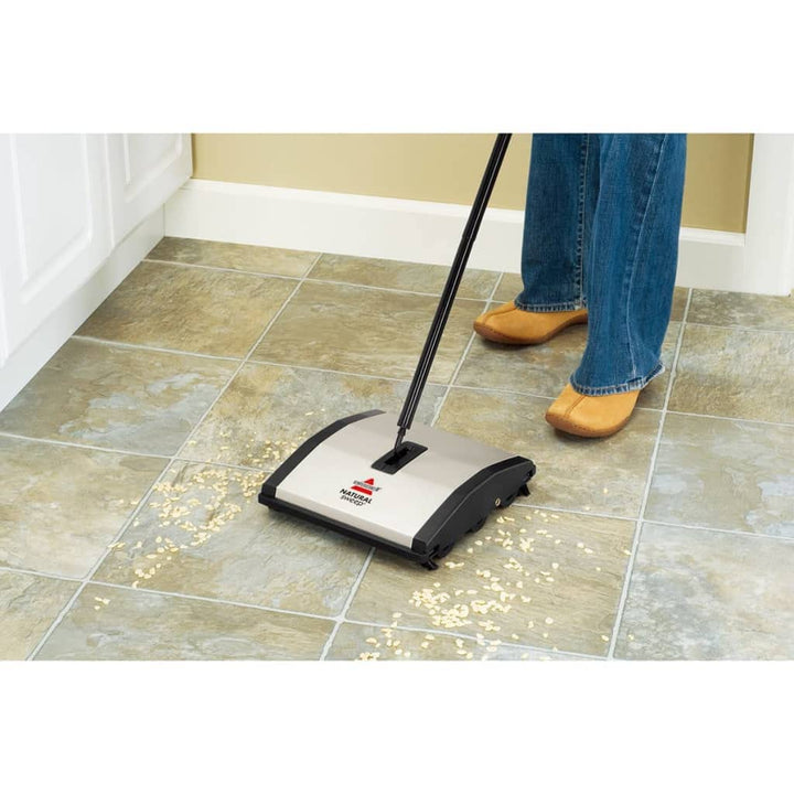 Natural Sweep Carpet and Floor Sweeper with Dual Brush Rotating System and 2 Corner Edge Brushes, 92N0A, 4.2 lb.