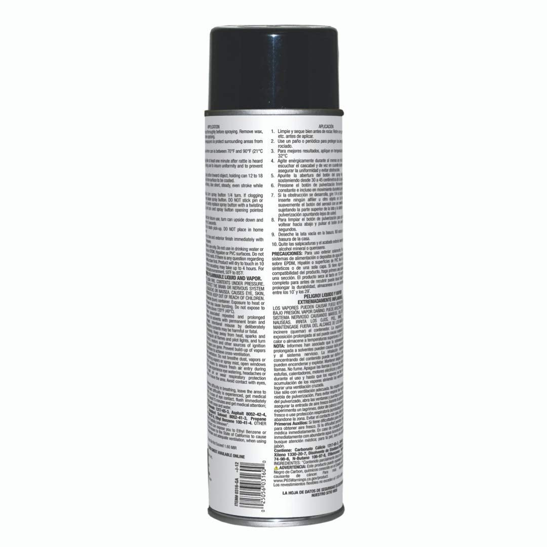Rubber Flexx – Waterproof Repair & Sealant Spray - Point & Spray to Seal Cracks, Holes, Leaks, Corrosion & More | Black – 1 Bottle 18oz
