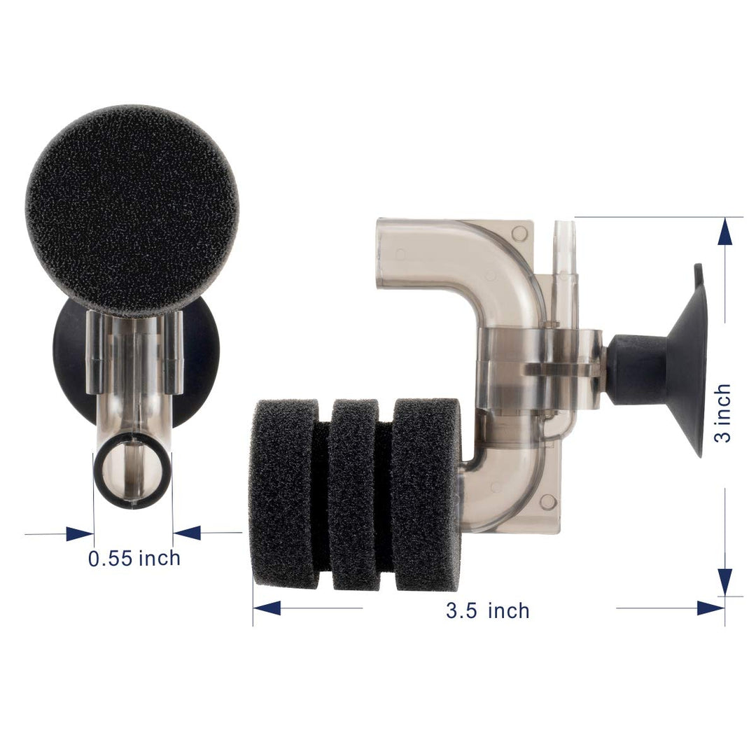 Super Mini Aquarium Single Sponge Filter for Small Fish Tank 0.5-5 Gallon