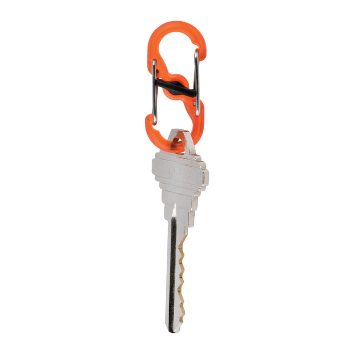 KeyRack Steel S-Biner - Plastic Key Carabiner Organizer with 6 S-Biners - Keychain Accessories to Hold Keys Securely and Separately