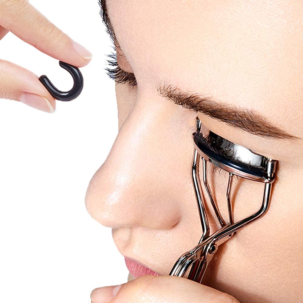 20pcs Universal Soft Silicone Eyelash Curler Replacement Pads Refill Pads for Eyelash Curler - Black, BK-10533