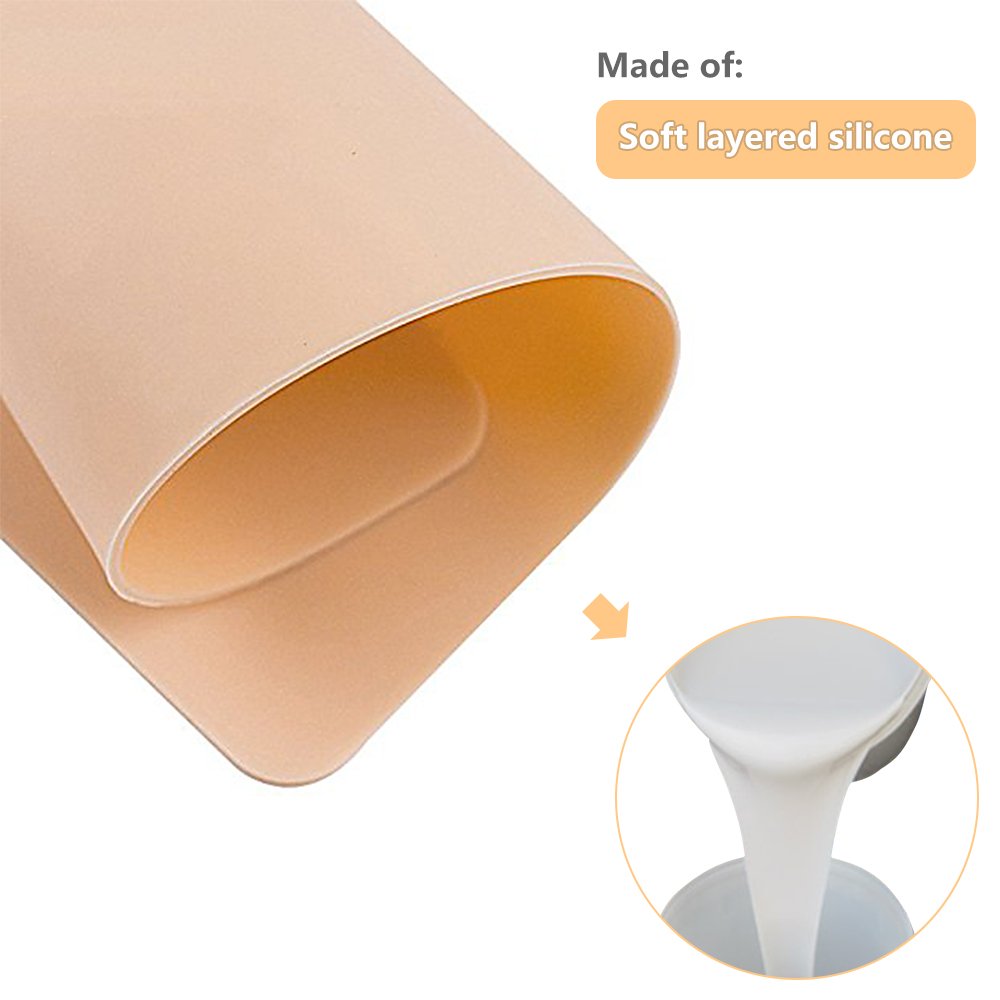 2 Sheets Blank Pro Tattoo Practice Skin 3d Cosmetic Permanent Makeup Fake Skin Tattooing for Tattoo Supplies,Tattoo Kits,for Beginners and Experienced Tattoo Artists