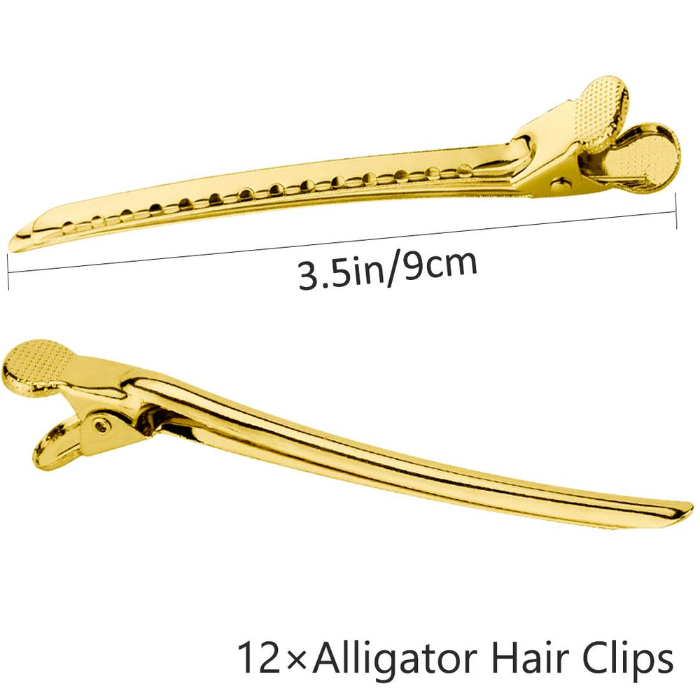Stainless Steel Hair Prong and Duckbill Sectioning Clips - Barrettes for Hairstyling and Salon Use
