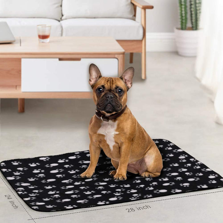 Dog Blankets for Small Dogs, 6 Pack Puppy Blanket Cute Paw Print Pet Blanket for Dog, Puppy, Cat, Kitten, 24x28 inches