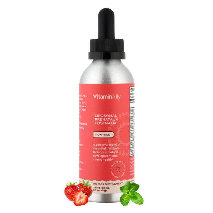 Liposomal Liquid prenatal+ Postnatal - Iron Free | Sugar Free | Non-GMO | Gluten Free| Supports Baby Development and Moms Health Throughout The Pregnancy and Nursing