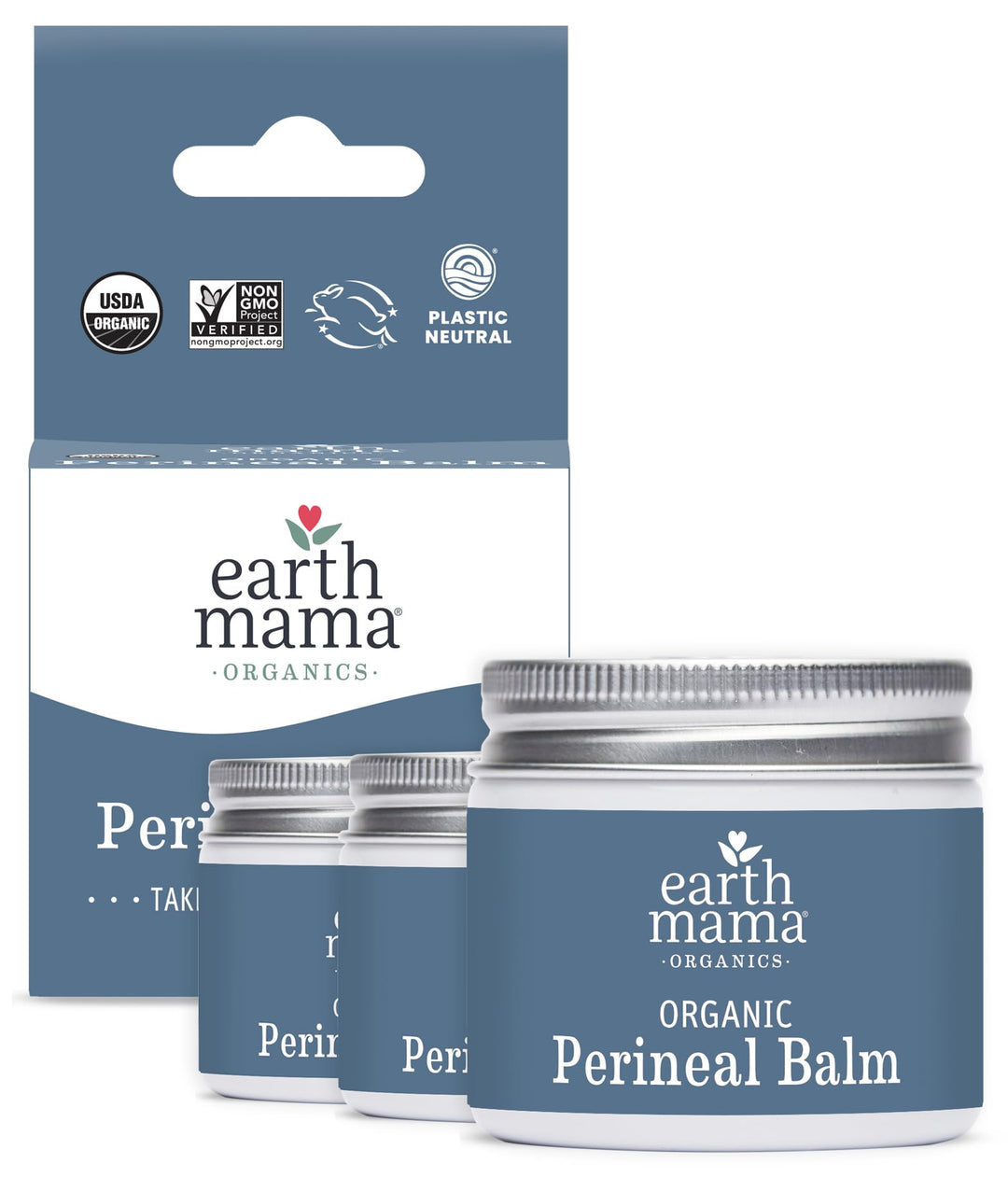Organic Perineal Balm for Pregnancy and Postpartum, 2-Fluid Ounce (3-Pack)