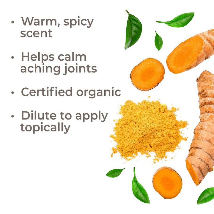 USDA Certified Organic Turmeric CO2 Essential Oil 10 mL (1/3 oz) 100% Pure, Undiluted, Therapeutic Grade