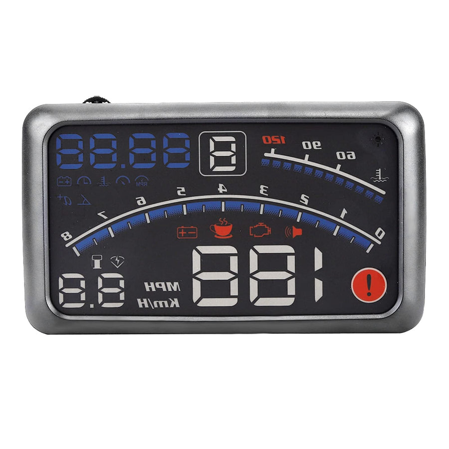 Heads Up Display,5.5 HD OBD II Car GPS HUD Head Up Speed Display Over Speed Warning,Fuel Consumption,Temperature