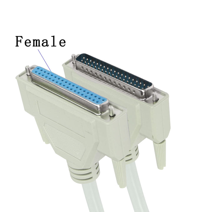 DB37 37Pin Extension Cable Serial D-SUB 37 Pin Printer Parallel Connector Cable Pure Copper Core for Engineering Wiring, Computer and Networks.(4.9FT) (Male to Female)