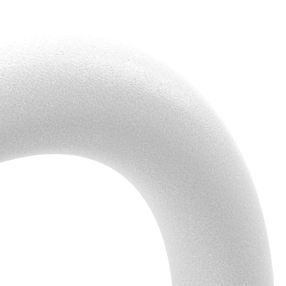 Floracraft FLOXT12WU White Flora Craft Styrofoam Extruded Wreath, 12