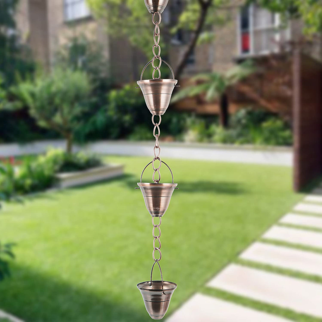 Rain Chains Decorative Rain Chain Bell, 8-1/2 Length, Bell Style