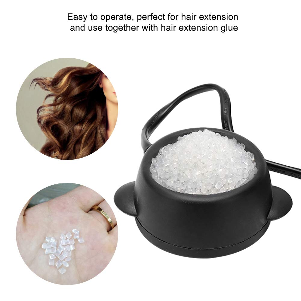 Hair Extension Glue Pot, Mini Constant Temperature Hot Pot Hair Extension Glue Melting Pot Wig Glue Melting Stove(US)