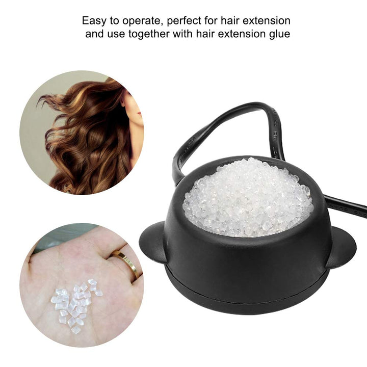Hair Extension Glue Pot, Mini Constant Temperature Hot Pot Hair Extension Glue Melting Pot Wig Glue Melting Stove(US)