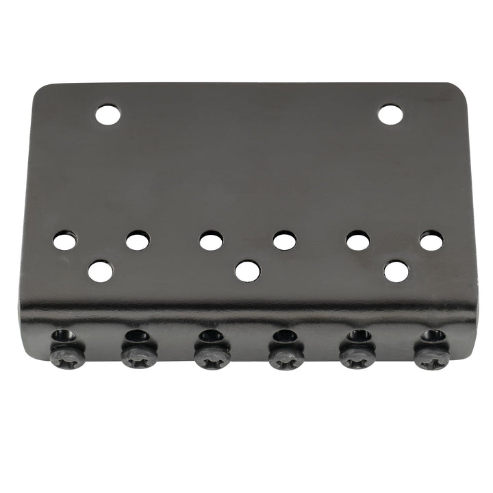 Basic 52.5mm(2-1/16 inch Fixed Hardtail Guitar Bridge for 6 String Fender Strat Tele Style Electric Guitar,Black