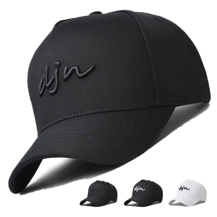 Cap Oversize XXL High Crown Baseball Cap Big Head Hats for Men Dad Hat Adjustable Plain Running Cap 23.6-25.6 (Black)