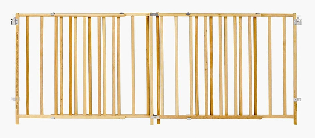 Extra Wide Swing Wooden Gate, Fits 60- 103 Wide. Hardware Mount. Extra Wide Baby Gate, Child Gates for Wide Openings. Made in USA (27 Tall, Sustainable Hardwood)