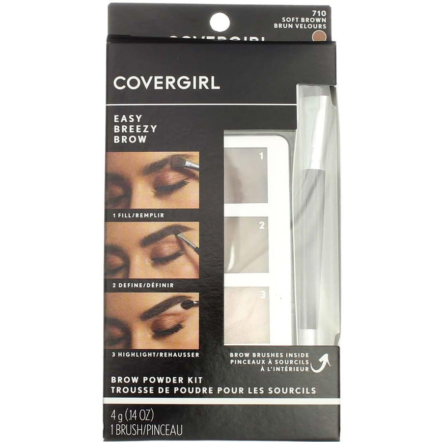 - Easy Breezy Brow Powder Kit, three shades brow definer, professional double-ended angled brush, effortless, 100% Cruelty-Free(Packaging May Vary)