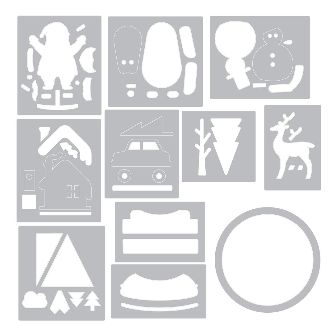 Thinlits Dies Globes by Tim Holtz, 11-Pack, Tiny Snowglobes 11 Count