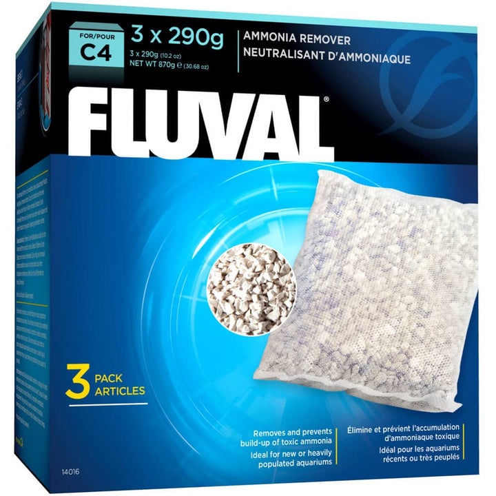 C4 Ammonia Remover, Replacement Aquarium Filter Media, 3-Pack, 14016
