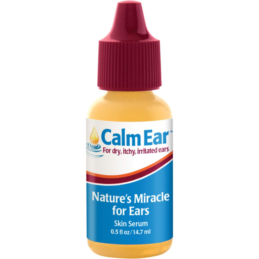 Calm Ear, Ear Drops for Itchy Ears, Clogged Ears, Irritated Ears, Dry Ears. All Natural Ear Oil for, Babies, Kids, Adults, Cats and Dogs. 0.5oz