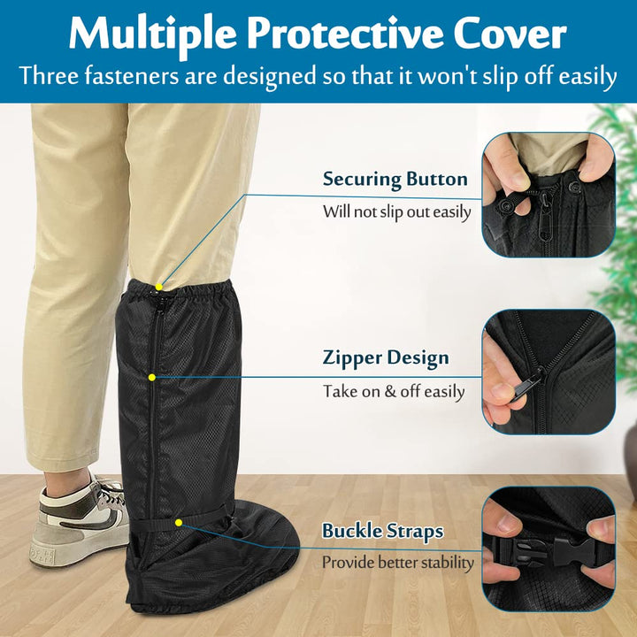 Walking Boot Cover, Orthopedic Boot for Broken Foot Injuries Cast Cover, Tall Medical Walking Boot Cover, Outdoor Cast Protector, Surgical Recovery Air Walker Boot Accessories (Black)