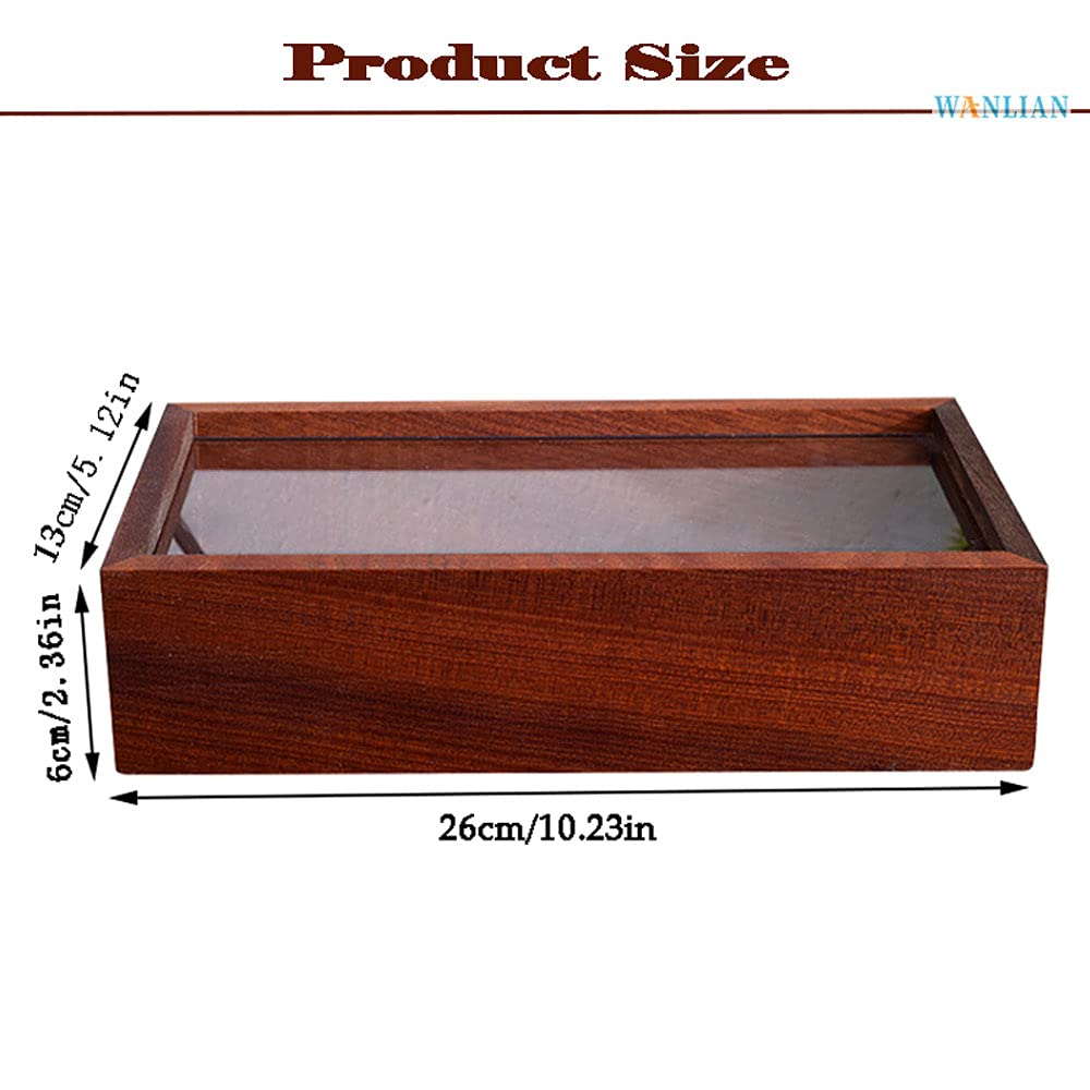 Shadow Photo Frame,Wooden Double-Sided High-Definition Plexiglass Storage Box, DIY Display Box, Suitable for Dried Flowers, Specimens, Handicrafts, Baby Souvenirs and Photos (Walnut Brown)