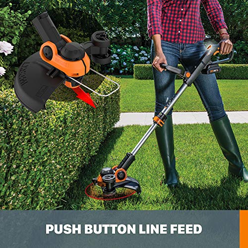 Worx String Trimmer Cordless 3.0 20V PowerShare 12 Edger & Weed Trimmer (Tool Only) WG163.9