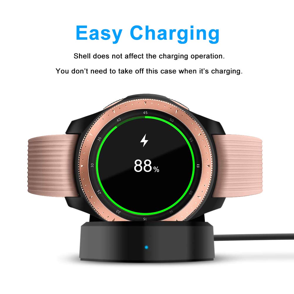 TPU Slim Case for Samsung Galaxy Watch 46mm, Shock-Proof and Protective Bumper Shell