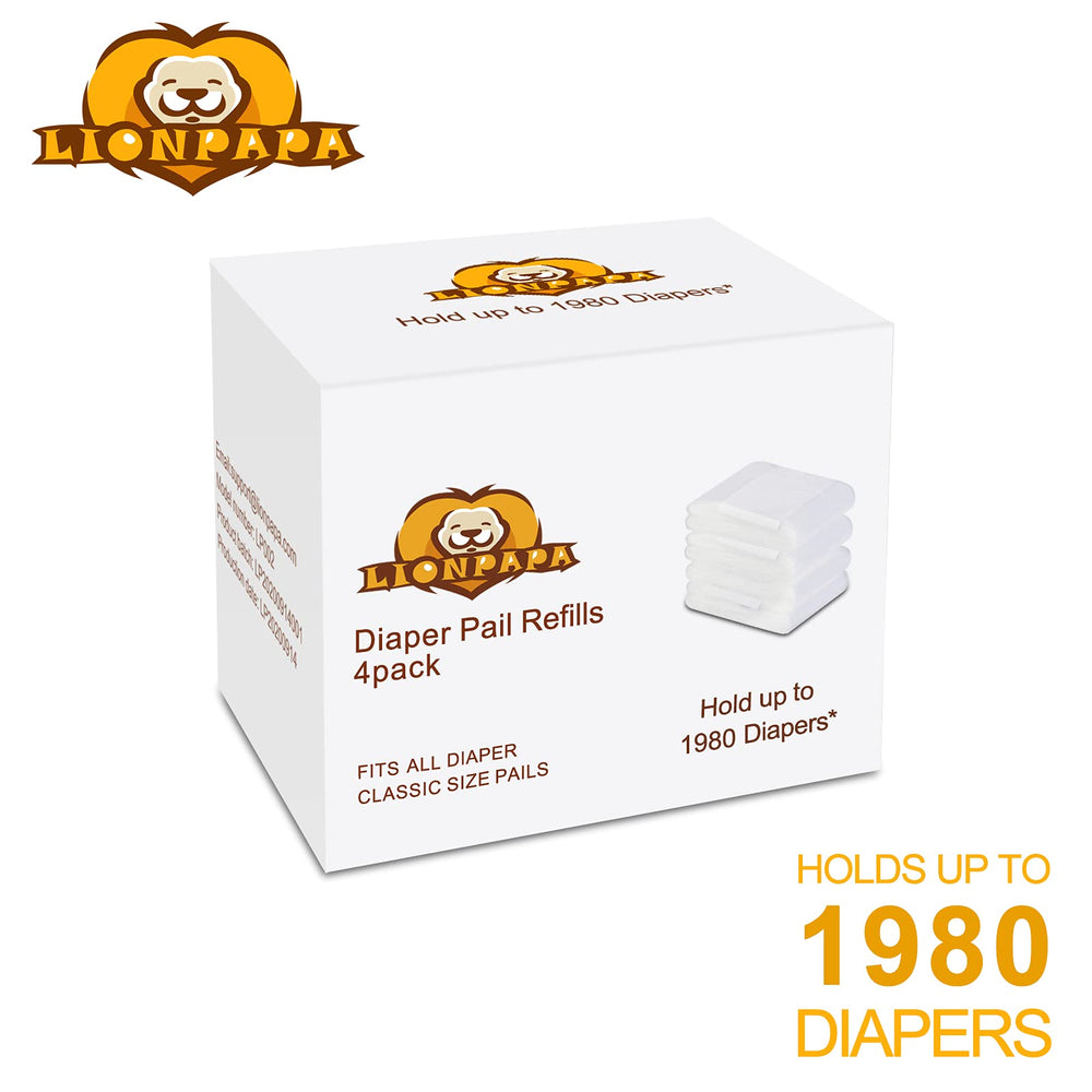 Lionpapa Refills Compatible with Dekor Classic Diaper Pails Pails,4 Pack…