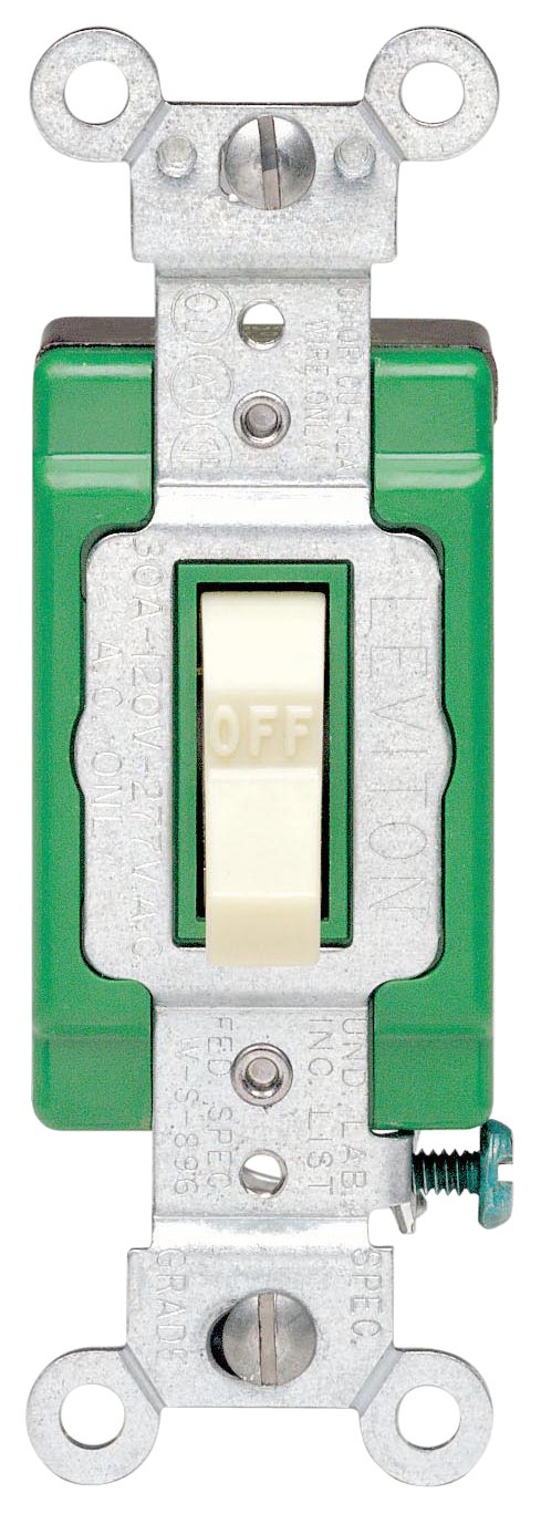 Leviton 3032-2I 30 Amp, 120/277 Volt, Toggle Double-Pole AC