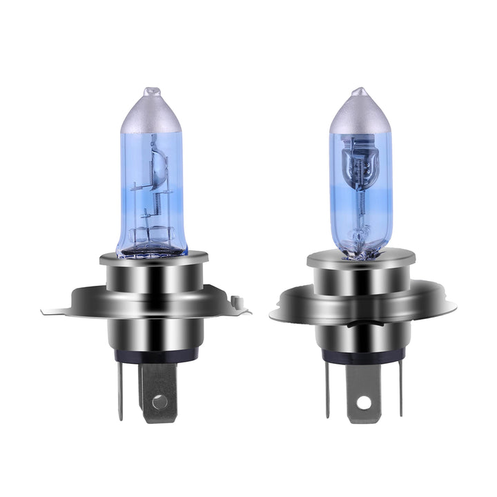 9003 H4 Halogen Headlight H4 Bulb with Super White Light Long Life Replacement P43T 12V 55W/60W (H4, 2 Pack)