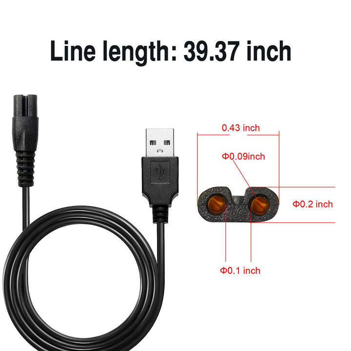 Universal Head Shaver Charger Cord USB Cable Compatible with Skull Shaver Pitbull and Mainstream Shaver Brands(USB Charger)