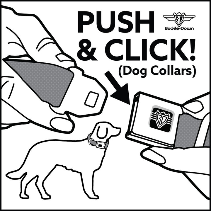 Seatbelt Buckle Dog Collar - LOKI in Action Black/Gray/Yellow/Green - 1 Wide - Fits 11-17 Neck - Medium