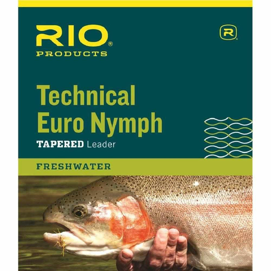 RIO Products Technical Euro Nymph Leader w/Pink/Chartreuse Indicator Tippet and Tippet Ring - 14ft, 2X/4X, Pink/Chartreuse, 6-24049, 6-24049, 6-24049, 6-24049