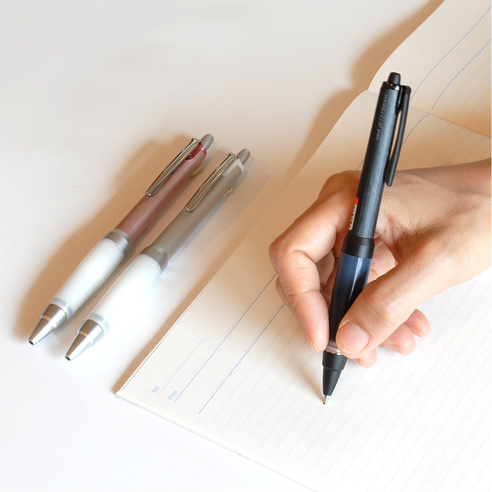 Uni Alpha-Gel Jetstream 0.7 mm Ball Point Pen, Black Body, Black Ink (SXN1000071P24)