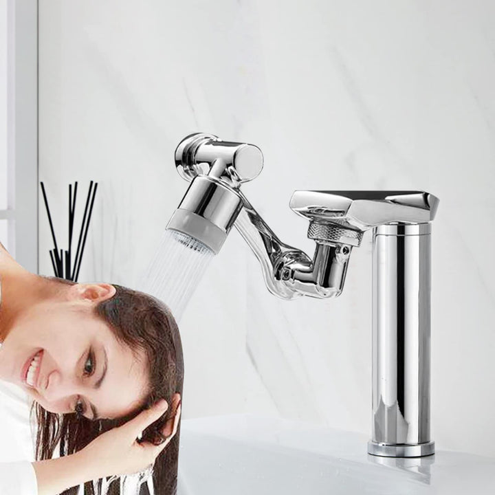 Attposn Universal Rotating Faucet Extender 1080° Large-Angle Rotating Robotic Arm Water Nozzle Faucet Adaptor, Faucet Silver A Attposn0987 Attposn0987