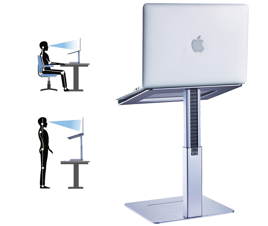 Adjustable Laptop Stand, Tall, Strong, Airflow, Suitable for 13.3-17.3 Inch Laptops, Lift Screen to Eye Level for Video Conferences