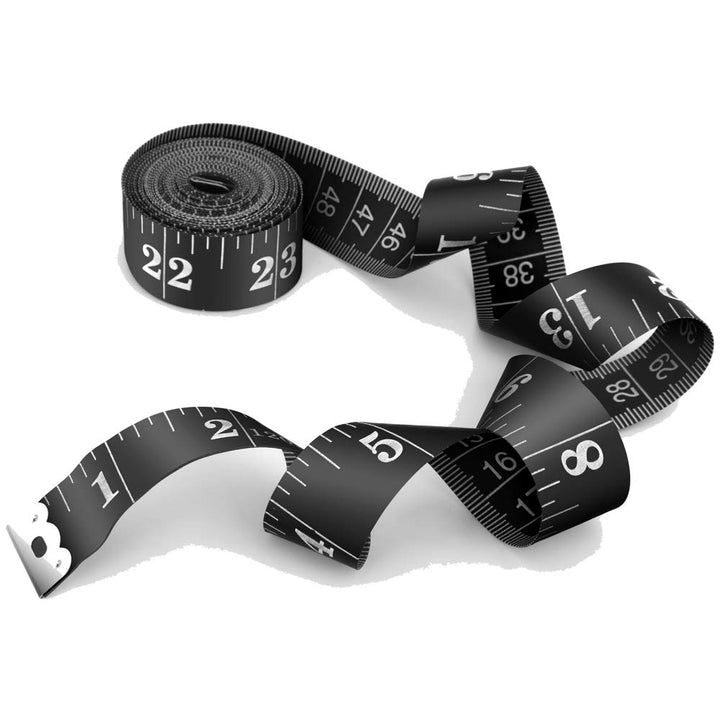 Tape Measure 300cm/120 Inch Double-Scale Soft Tape Measuring Body Weight Loss Medical Body Measurement Sewing Tailor Cloth Ruler Dressmaker Flexible Ruler Tape Measure (Black)2 Pack