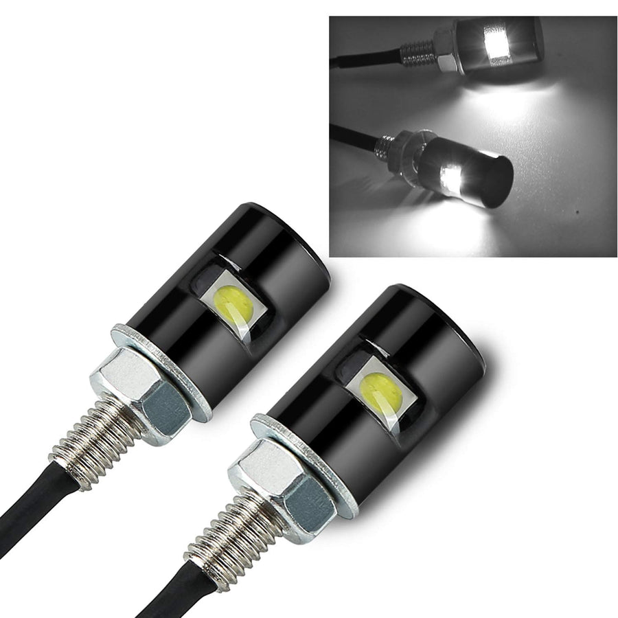 2pcs License Plate Light,12V Waterproof LED Bulb,License Tag Screw Bolt Lamp for Car Motorcycle Truck RV ATV Bike (White)