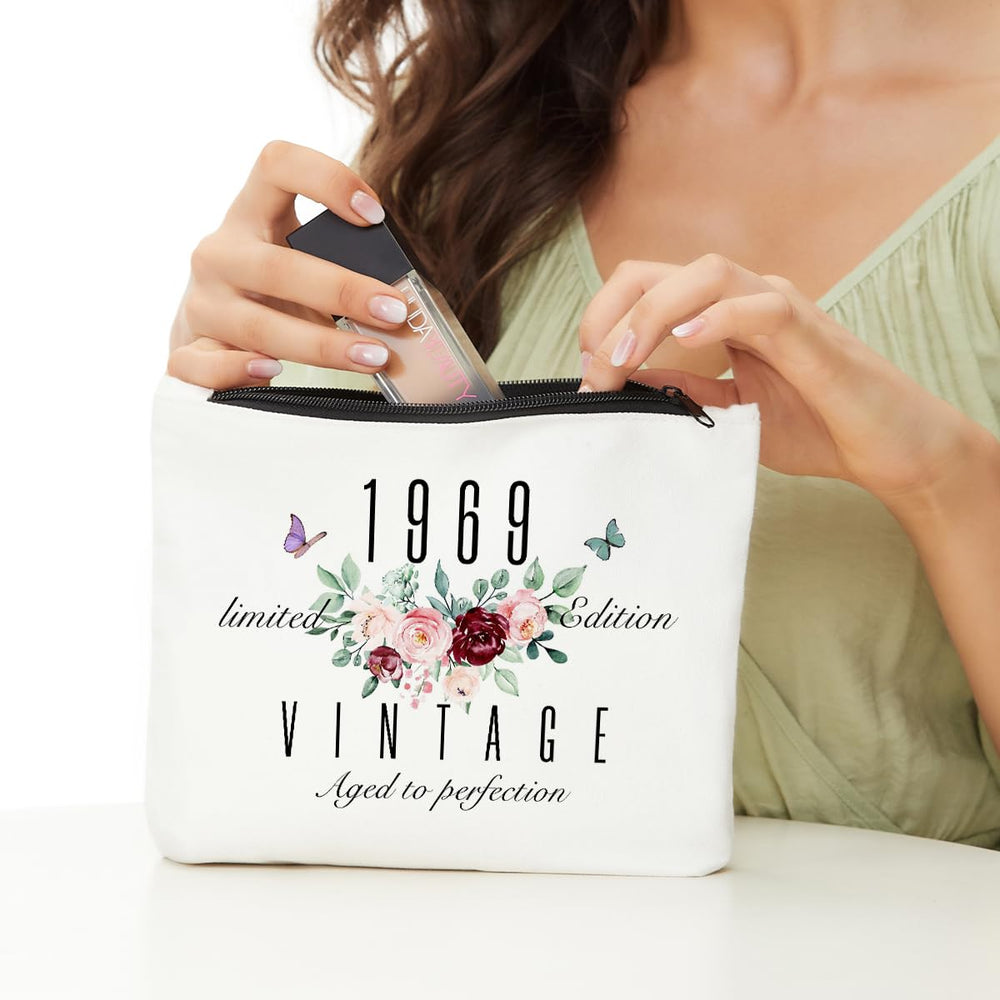 45th Birthday Gifts for Women, 45th Birthday Decorations Present, 45 Year Old Birthday Gift Ideas for Sisters, Friend, Coworker, Grandma, Mom, Boss 1979 Limited Edition Makeup Bag