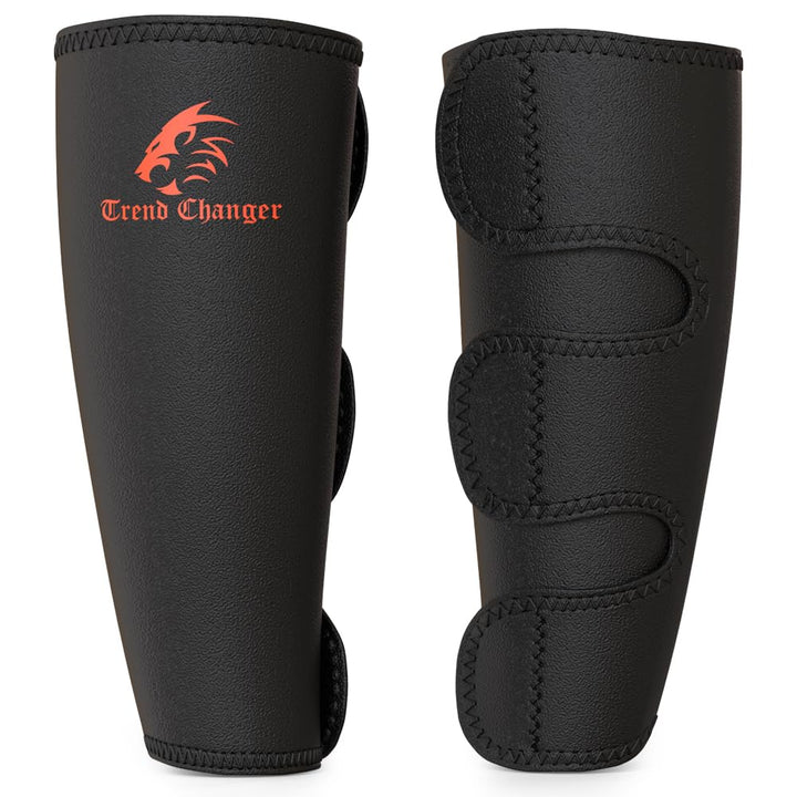 Weightlifting Shin Guards/Calf Support Brace 5mm-7mm Thick Neoprene for EasyWear-Deadlift Shin Guards,Box Jump,Crossfit Adjustable Shin Splint Compression Calf Wrap for Men Women (Pair)