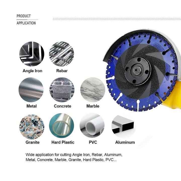 5 Inch Metal Cutting Diamond Blade All Purpose Cut Off Wheel for Rebar Sheet Metal Angle Iron Stainless Steel