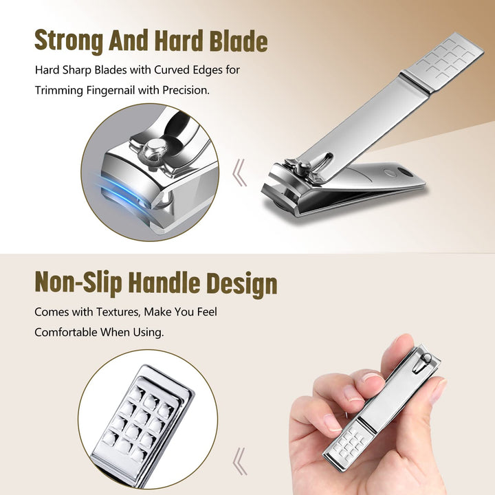 Manicure Set Professional Manicure Kit Women Mens Nail Grooming Kit, 26 in 1 Stainless Steel Nail Clipper Set Pedicure Kit for Men with Travel Case