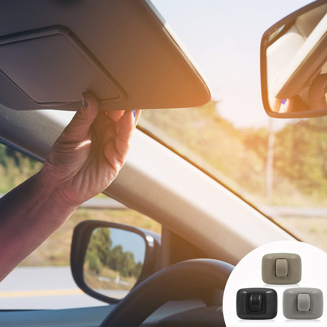 2-Pack Beige Interior Sun Visor Hook Clip Base Makeup Mirror Fixing Bracket Compatible with A1 A3 A4 A5 Q3 Q5 OEM(8E0 857 562, 8U0 857 562A)